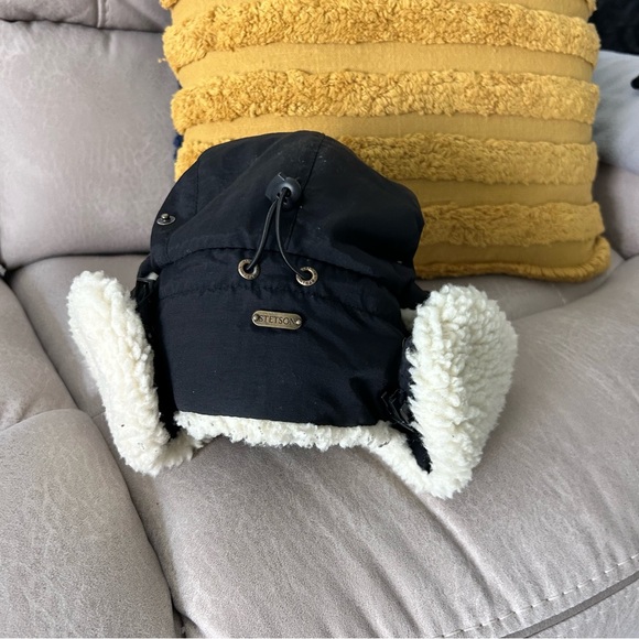 Stetson Nylon Trapper Hat with Black Sherpa - Picture 4 of 10